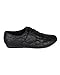 Nature Breeze Women Leatherette Round Toe Quilted Velcro Sneaker CA74 - Black Leatherette