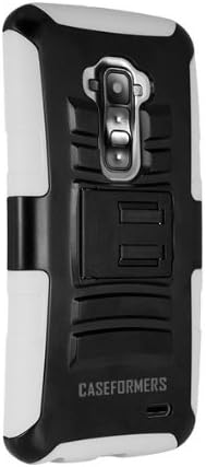 LG G Flex Case, CASEFORMERS Duo Armor WHITE for LG G Flex Combo Case with Stand