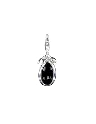 SilveRado(tm) VRG158-1 Verado Murano Glass Mysterious Black Bead / Charm