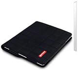 Apple iPad 3/2 Black 'The Pad' Folio Case / Cover / Pouch / Holster with Stand Function + Screen Protector By Shocksockby Shocksock