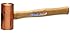 Vaughan 593-12 BM150 Solid Brass Mallet with 1-1/2-Inch Face Diameter