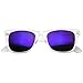 KUSH - KUSH Horn Rimmed Sunglasses With UV400 Protected Mirrored Lens