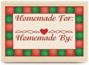 Stampabilities Wood Mount Rubber - Stamp Homemade For &amp; By Gifts Tag GR1007