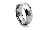 Tungsten Carbide Faceted Dome Ring 8mm