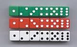 DOT DICE 6 EACH OF RED WHITE AND GREEN