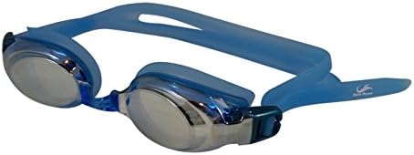 Anti Fog Mirrored Goggles by Swim Rhyme. UV Protection, Adjustable Nose Bridge, Perfect Fit, Air Seal, Free Travelling Case and 60 Days Money Back Guarantee (Blue)