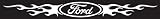 Ford Oval w/Flames Xpressionz Windshield Decal