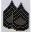 Sergeant First Class Subdued Chevron Patch Set