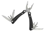 Herbertz Multitool, Aluminium-Schalen, schwarz, inkl. Bits, Nylonetui