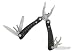 Herbertz Multitool, Aluminium-Schalen, schwarz, inkl. Bits, Nylonetui