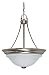 Nuvo 60/590 Convertible Three Light Pendant With Alabaster Glass, Brushed Nickel