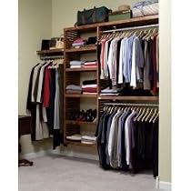 John Louis Home JLH-529 Premier 12-Inch Deep Closet Shelving System, Red Mahogany