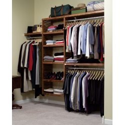 John Louis Home JLH-529 Premier 12-Inch Deep Closet Shelving System, Red Mahogany