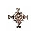 Vintaj Natural Brass Diamond Swirl Filigree Stamping With Spiral Edges (1)