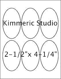 (12 SHEETS) 72 2-1/2"x 4-1/4" OVAL MATTE WHITE STICKERS FOR LASER /INKJET PRINTERS, BLANK - SIZE: 8-1/2"X11" STANDARD SHEETS