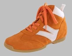 FOOTPRINTS Birmingham Damen Stiefel Veloursleder, Orange/Weiss, Größe 40 mit normalem Fußbett