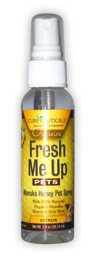 Cureceuticals Fresh Me Up Manuka Honey and Aloe Vera Pet Spray, Citrus, 2-Ounce
