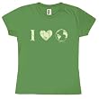 I Heart The Earth Distressed Ladies T-Shirt