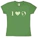 I Heart The Earth Distressed Ladies T-Shirt