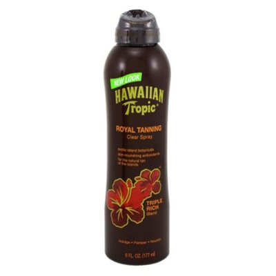 Hawaiian Tropic Royal Tanning Cont Spray Oil 6oz Triple Rich
