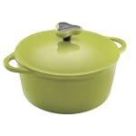 Rachael Ray 3-1/2-Quart Round Cast-Iron Casserole, Green