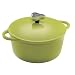 Kitchen & Housewares : Rachel Ray 3-1/2-Quart Round Cast-Iron Casserole, Green