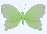 5 Green Jewel Butterfly nylon hanging ceiling wall baby nursery room wedding decor decoration