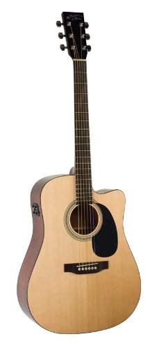 Recording King Cutaway Acoustic Guitar, Solid Top, Mahogany