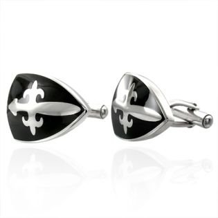 See More Cross Shield Stainless Steel Cufflinks by Cuff-Daddy