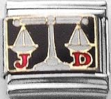 Clearly Charming Scales of Justice Italian Charm