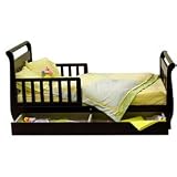 Dream On Me Deluxe Sleigh Toddler Bed with Storage Drawer -
Espresso