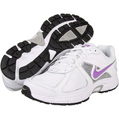 Nike Women's Dart 9 Running Shoe White/Silver/Purple (11) On Sale
