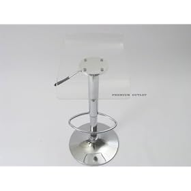 Clear Acrylic Transparent Bar Stool (Set of 2) by Premium Outlet
