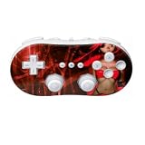 Ghost in the Game (Red) Design Nintendo Wii Classic Controller Protector Skin Decal Sticker
