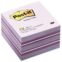 Post-it&reg; Notes, Original Cube, 3 Inches x 3 Inches, Purple Passion, One Pad per Pack