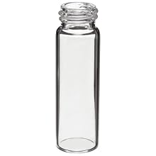 Kimble Kimax 74502-7 Borosilicate Glass 7mL Solvent Saver Vial, with Closure Packed Separately (Case of 1000)