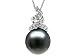 0.12 cts Pearl Pendant - 14kt White Gold LIFETIME WARRANTEE