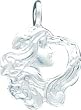 Sterling Silver Girl with Flowing Hair Pendant