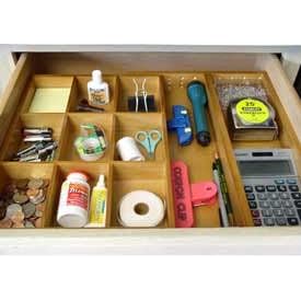 Axis 178 Junk Drawer Organizer, Natural Wood
