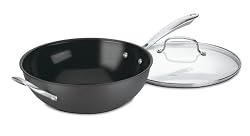 Cuisinart GG26-30H GreenGourmet Hard-Anodized Eco-Friendly Nonstick 12-Inch Stir-Fry Wok with Glass Cover