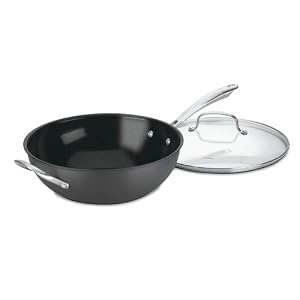 Cuisinart GreenGourmet Hard Anodized Eco-Friendly Nonstick 12-Inch Stir-Fry Wok with Glass Cover