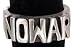 No War Peace Protest Stop Fight Silver Tone Pewter Ring, Size 9