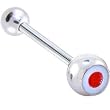 Japanese Flag Logo Barbell Tongue Ring