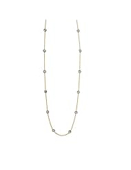 18K Yellow Gold Diamond By The Inch Necklace 18 Inch