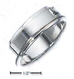 Sterling Silver Mens Plain Spinner Band Ring - Size 9.0