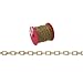 Campbell 0711917 Oval Link Chain on Reel, Brass Plated, #19 Trade, 0.043" Diameter, 82' Length, 3 lbs Load Capacity
