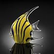 Yellow Angel Fish Art Glass