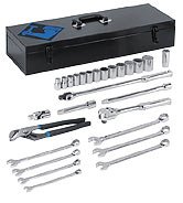 Armstrong 15-515 27pc 1/2 Drive 12pt Fractional Ratchet/Socket Set with Wrenches