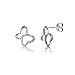 Sterling Silver Earrings Butterfly Stud Earrings - For Valentines Day Gift