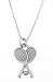 Sterling Silver Double Tennis Rackets with Ball Necklace